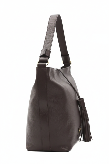 Brązowa torba Pompei Donatella - widok z boku