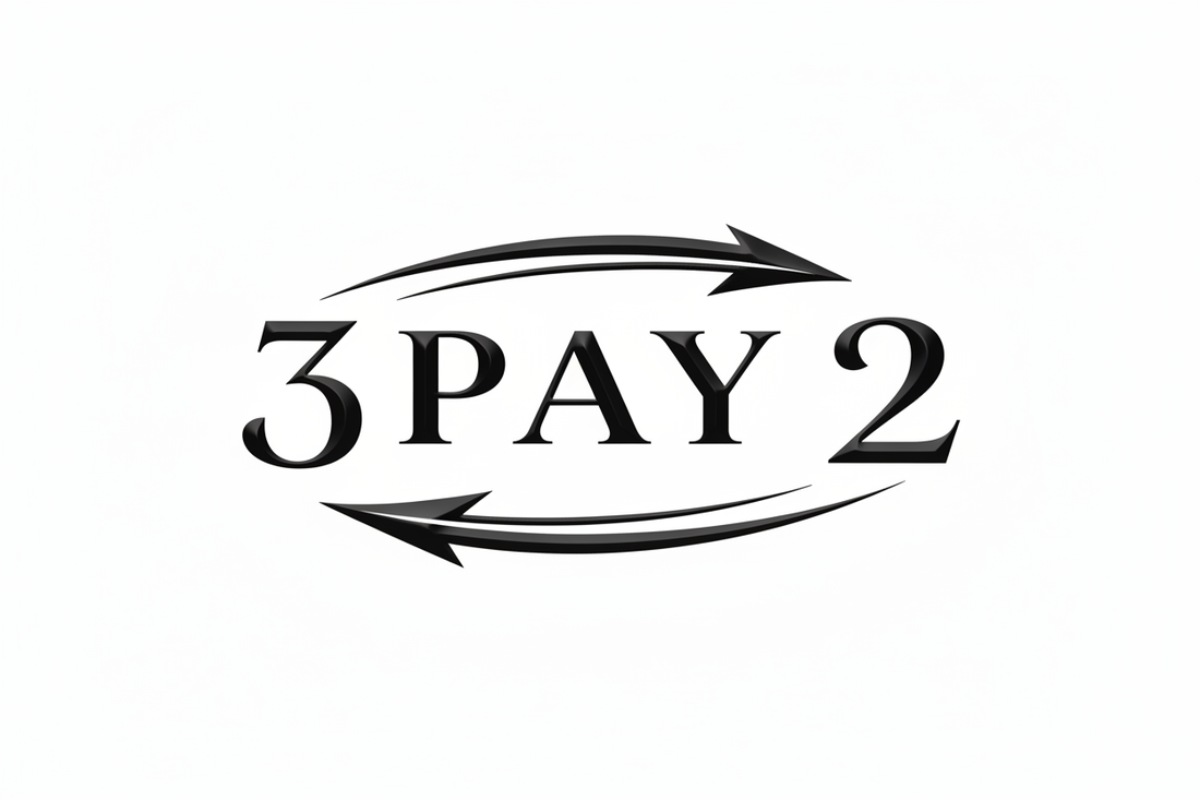 Premium 3PAY2 Logo - Deep Black