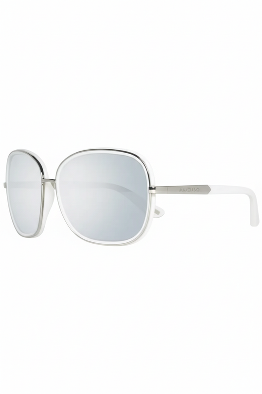 White sunglasses on white background